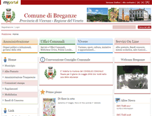 Tablet Screenshot of comune.breganze.vi.it